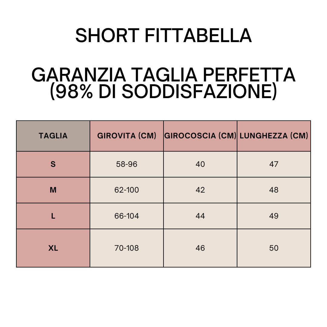 Short modellante 3D a vita alta sopra il ginocchio